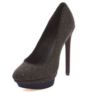 B Brian Atwood Suede Colorblock Pump 7.5